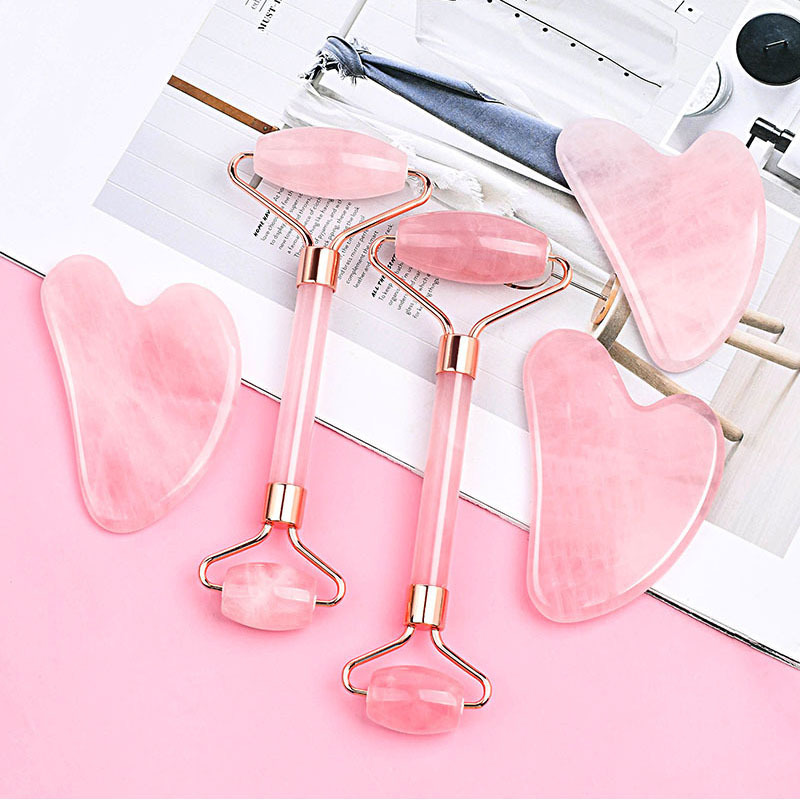 Rose Quartz Gua Sha Facial Massager 2