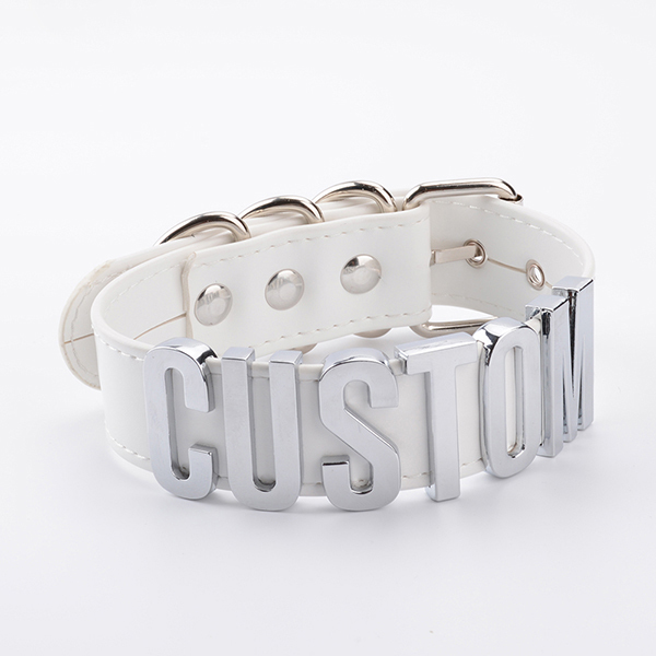Personalized PU Leather Choker Necklace 3