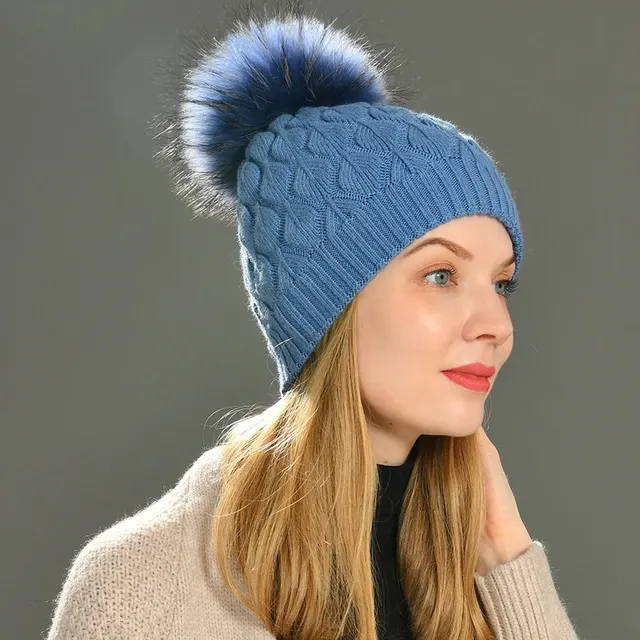 Women's Angora Pom-Pom Beanie 2