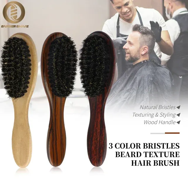 Boar Bristle Hairbrush with Wooden Handle 2