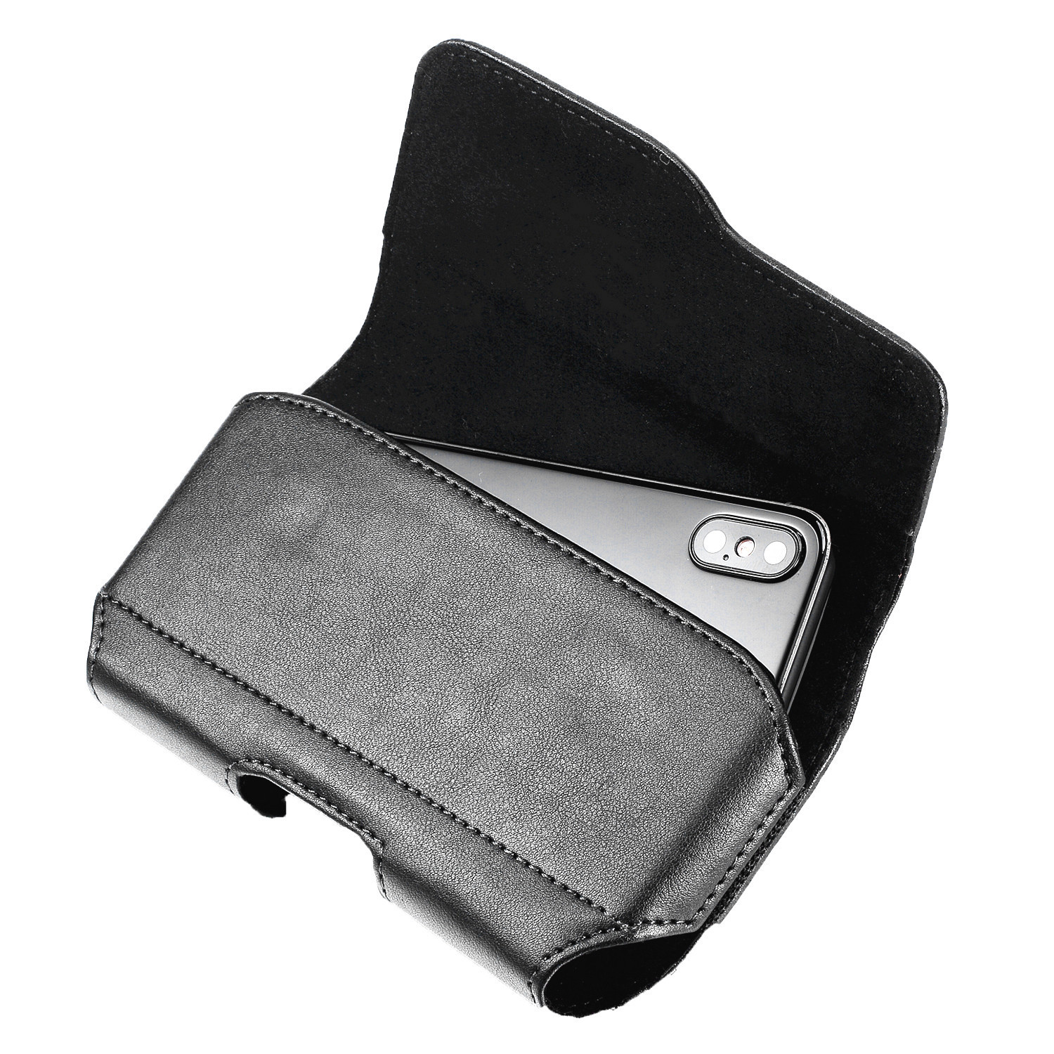 7-Inch Cowhide Pattern Waist Phone Pouch 2