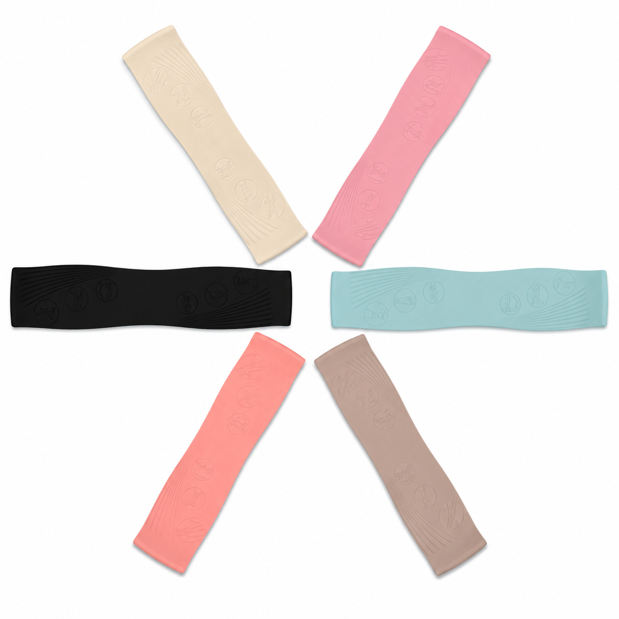 Breites Silikon-Widerstandsband mit 5 Stufen