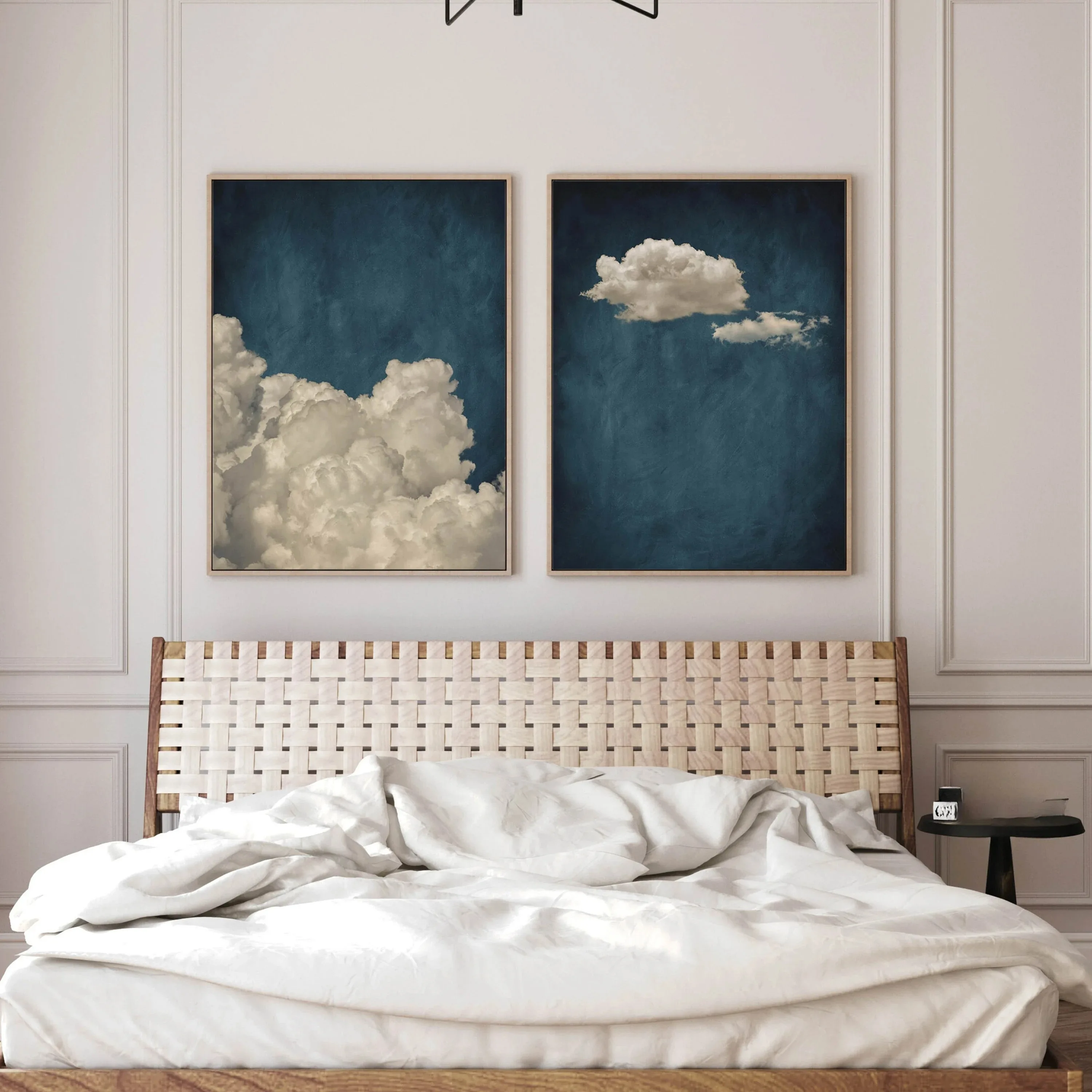 Abstraktes Blaues Wolken-Wandkunst-Poster Minimalistischer Himmel Maximale Kompromise Leinwanddruck 2