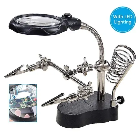 Hilfs Clip Lupe Schweißen mit LED-Licht 3 5X-12X