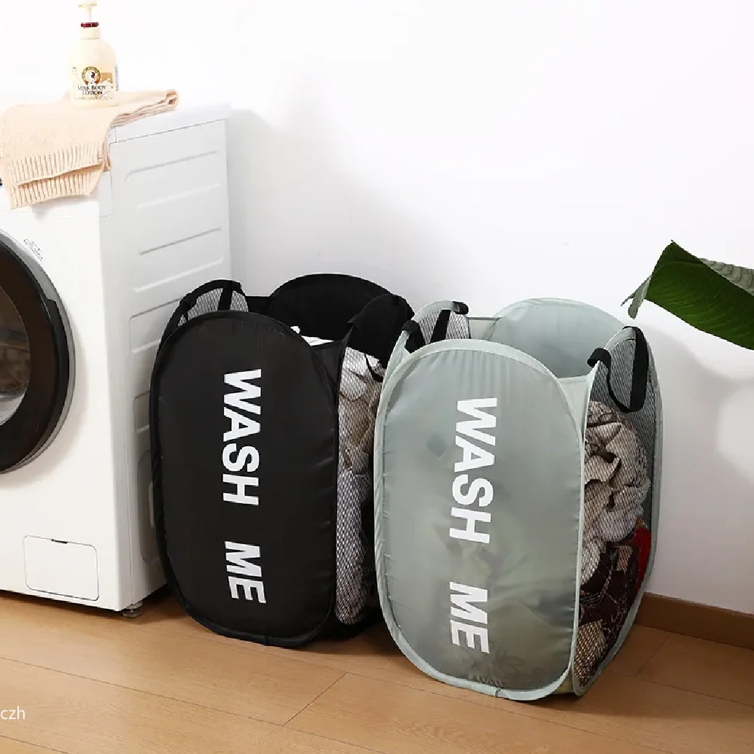 Foldable Pop-Up Mesh Laundry Basket 2