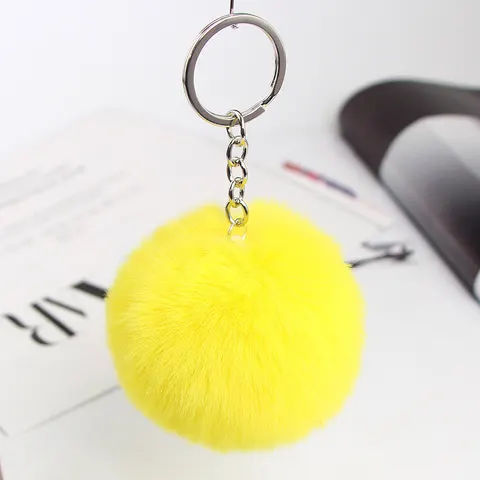 Pompon-Schlüsselanhänger