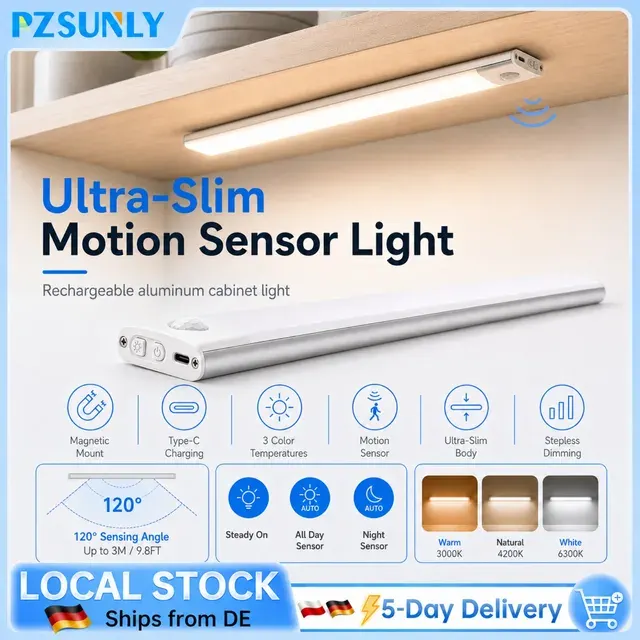 Magnetic Motion Sensor LED Cabinet Light 1