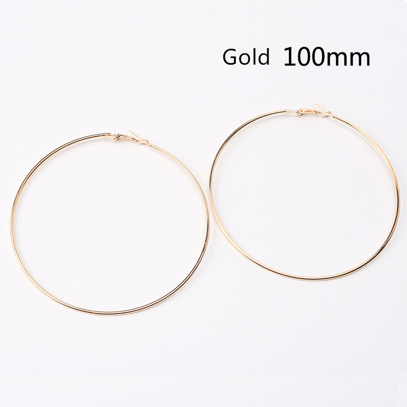 Große Goldene Kreolen Damen Trendy 3