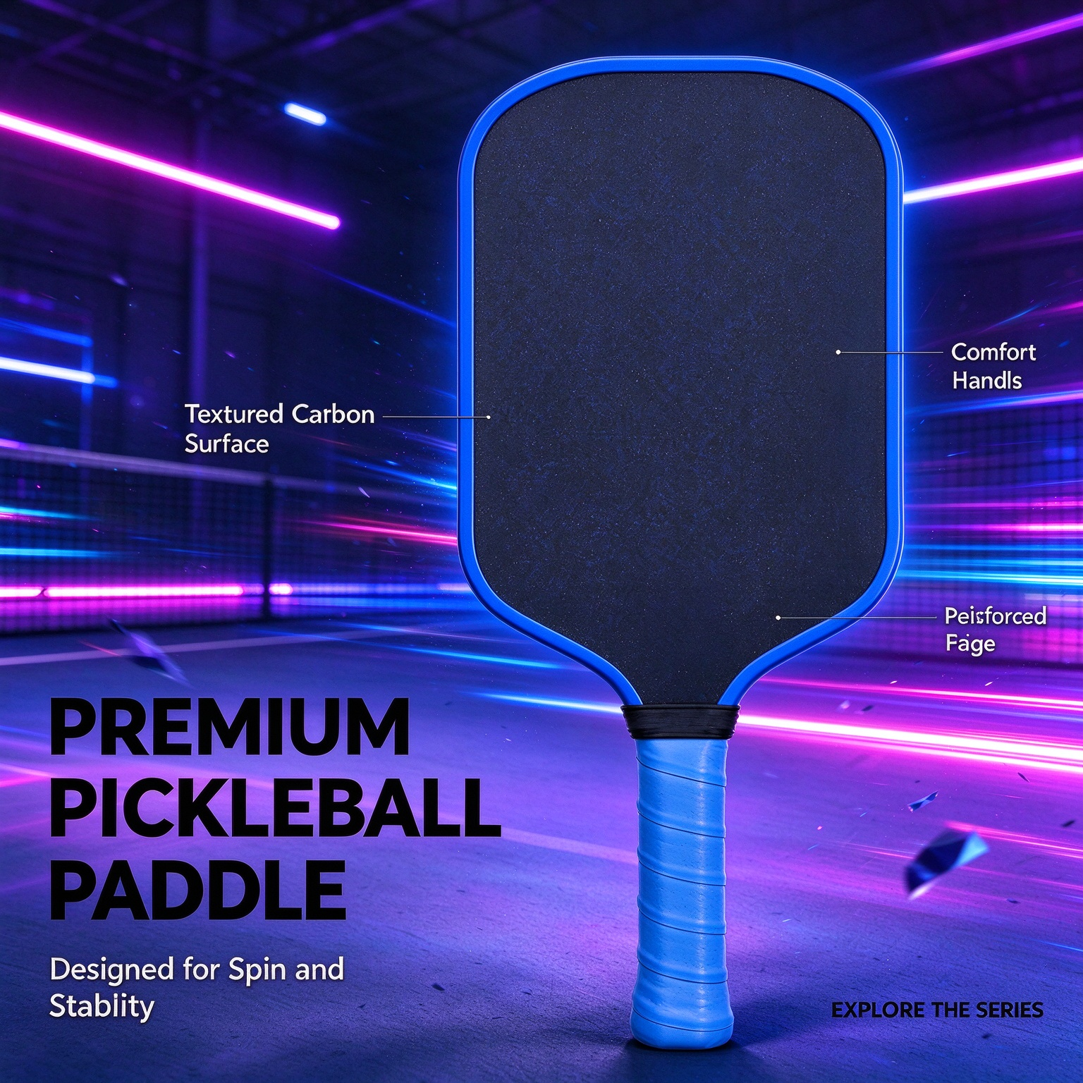 Competition Carbon Pickleball Paddle Textured Grit 3