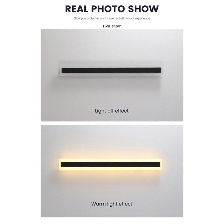 Modern Long Warm White Outdoor LED Wall Sconce 2