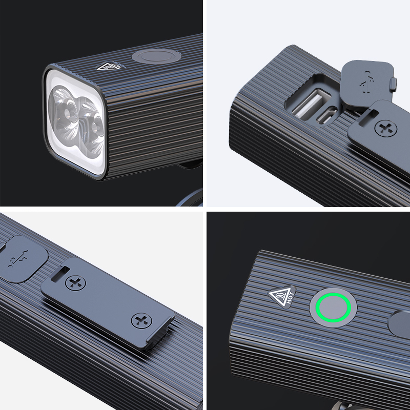 Waterproof Aluminum LED Bike Light Set 4