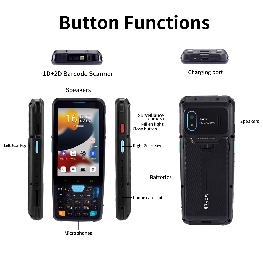 Rugged Android Data Collector 2D Barcode Reader 4