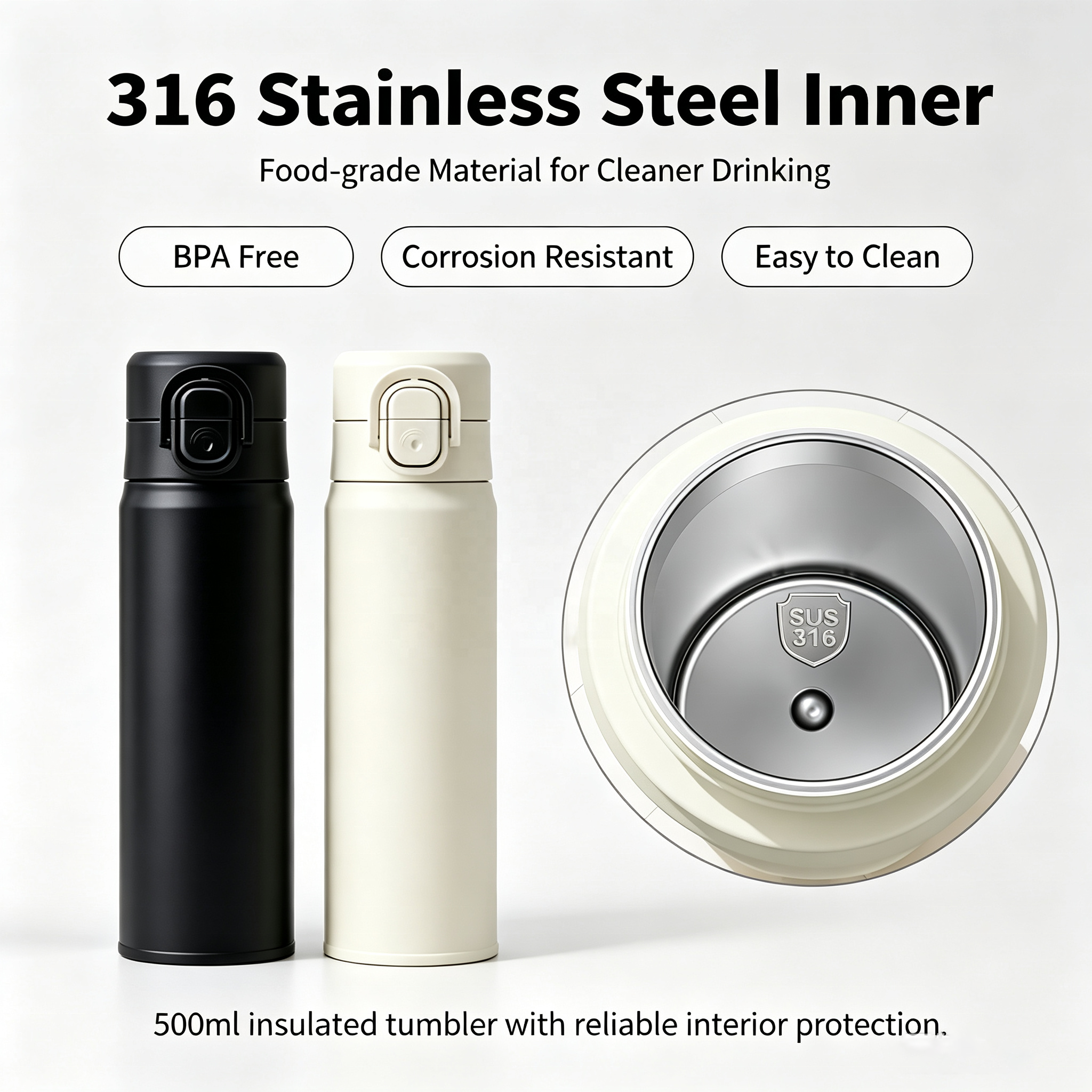 500ml Double-Wall Insulated Water Bottle 3
