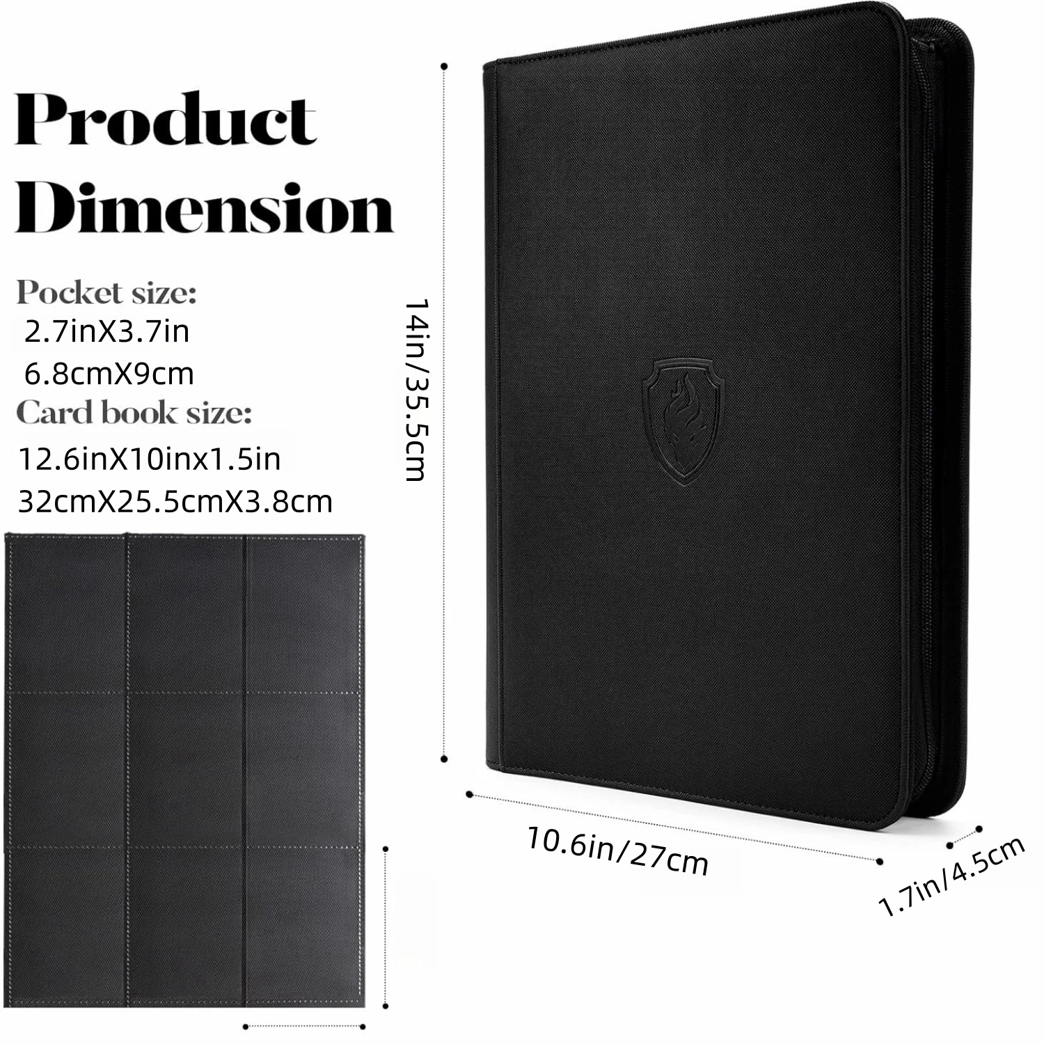9-Pocket Zipper Trading Card Binder 3