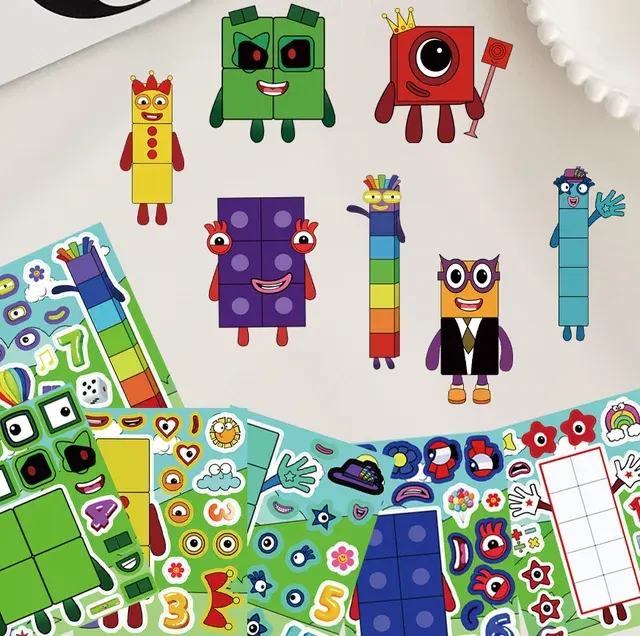 Cute Puzzle Face Stickers for Kids 4