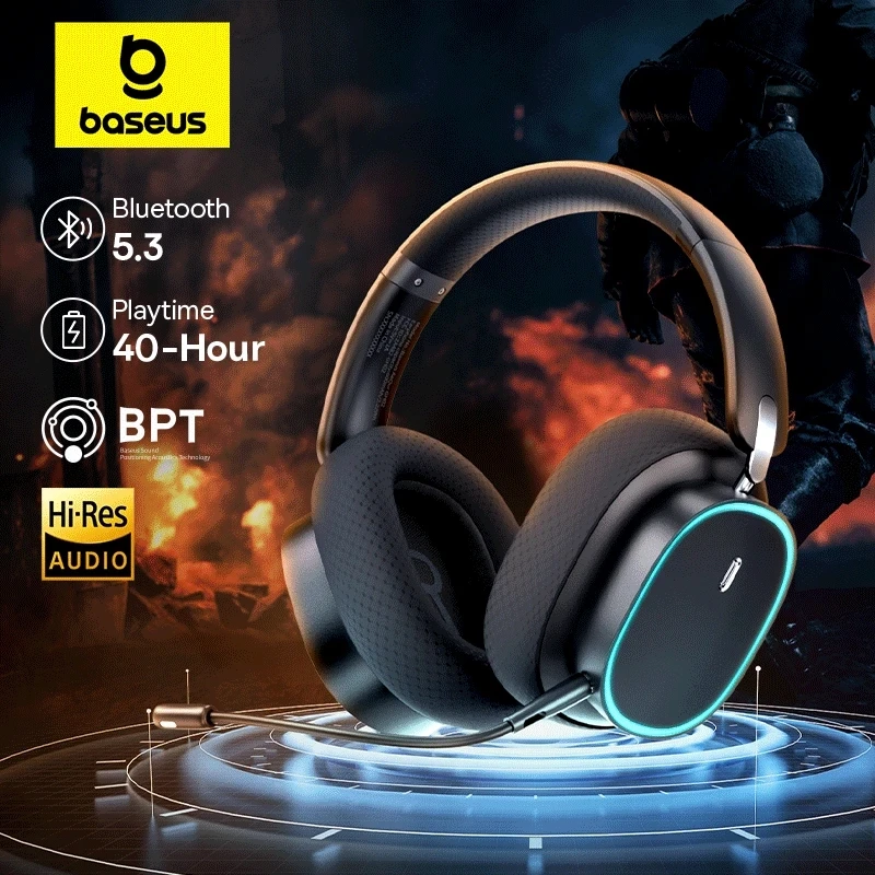 Wireless Gaming Over-Ear Headset with RGB Lighting 2