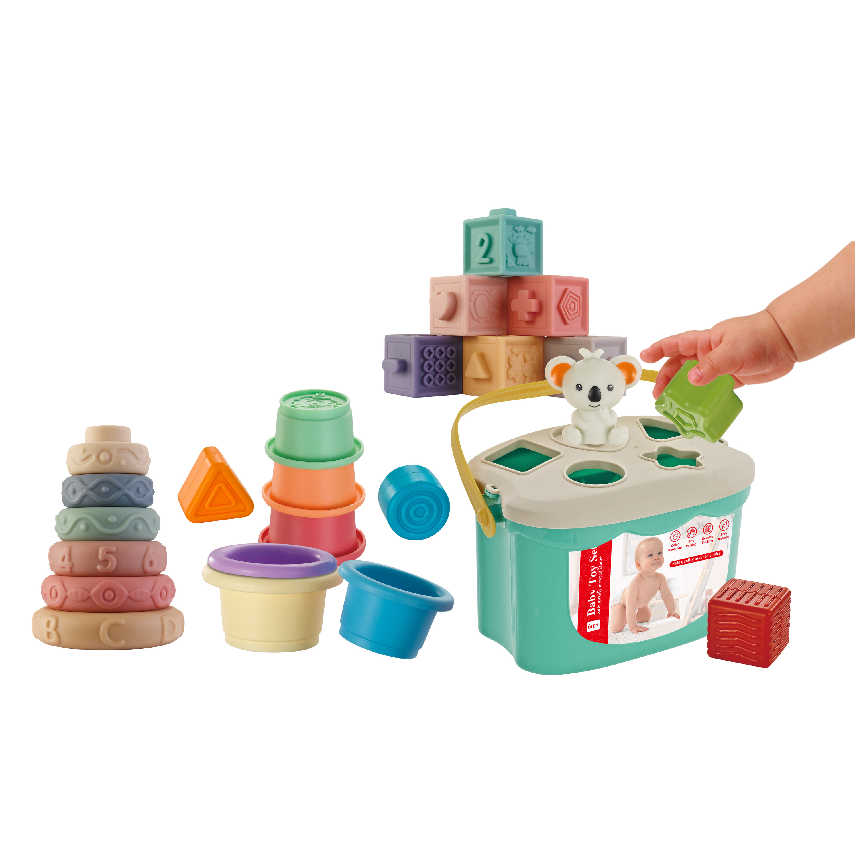 4-in-1 Plastic Bath Water Play Set