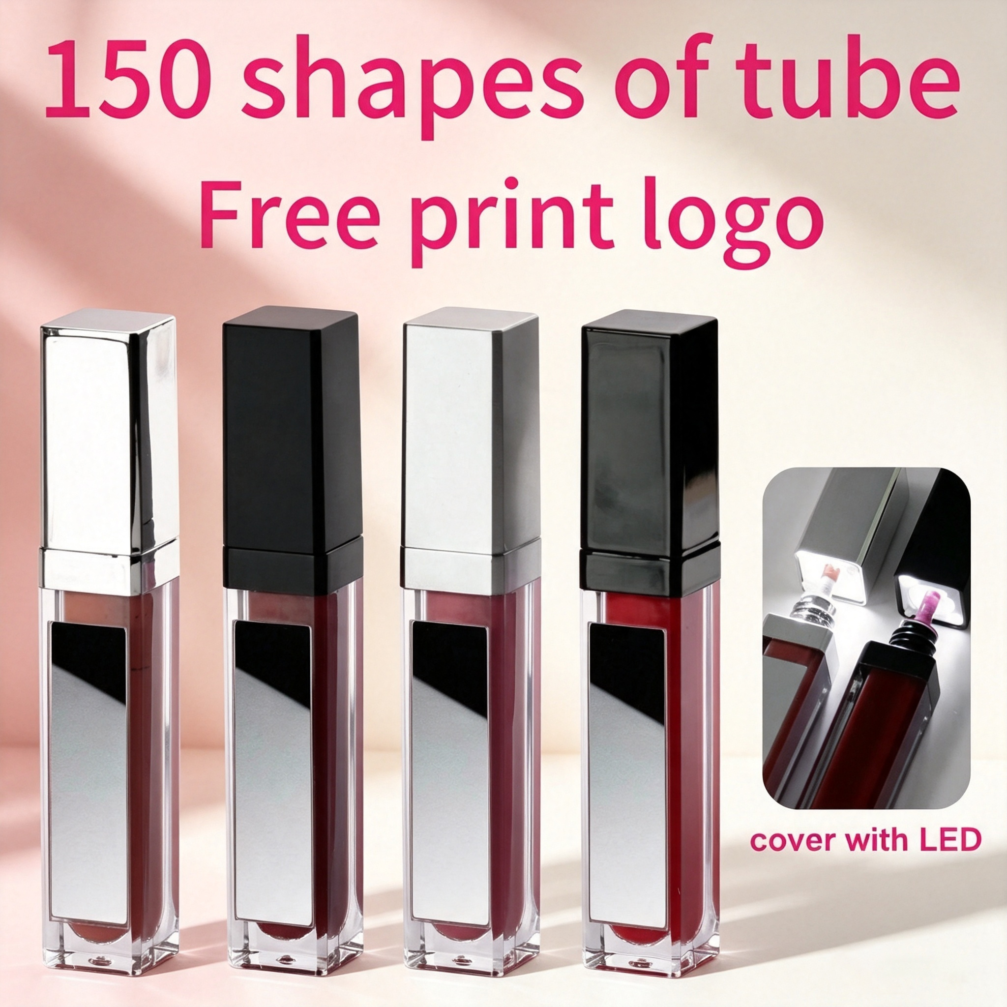 Creamy LED Lip Gloss with Mirror Waterproof 4