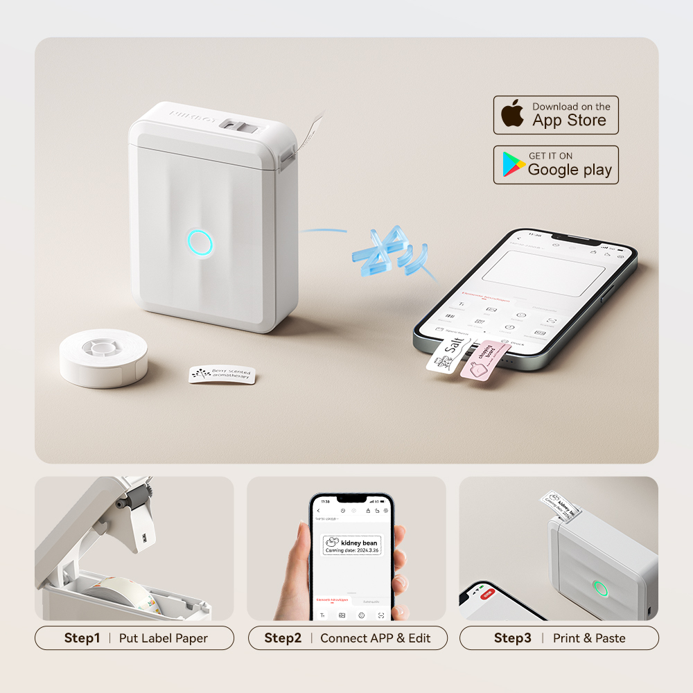 NIIMBOT Portable Label Printer Mobile Sticker Maker With 4