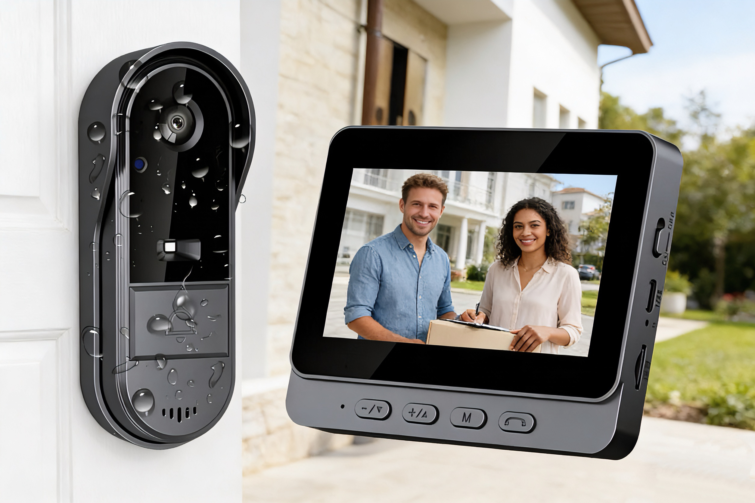 Wireless WiFi Battery Video Doorbell 4.3-Inch 2
