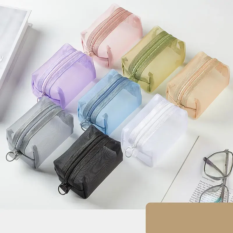 Transparent Mesh Mini Cosmetic Pouch 2