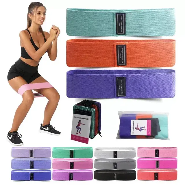 Elastic Cloth Belt Resistance Bands, 3-Piece Set 4