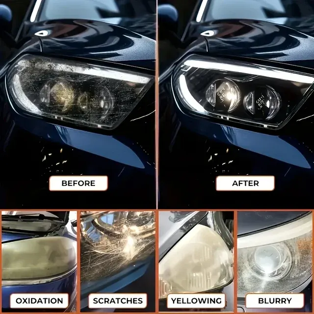 Headlight Restoration Polishing Kit with Paste 4