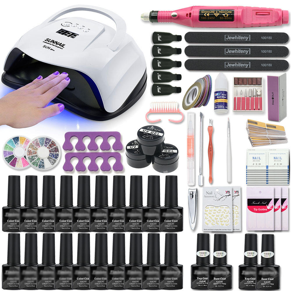 UV LED Nagelset mit Gellack und Fräser 4