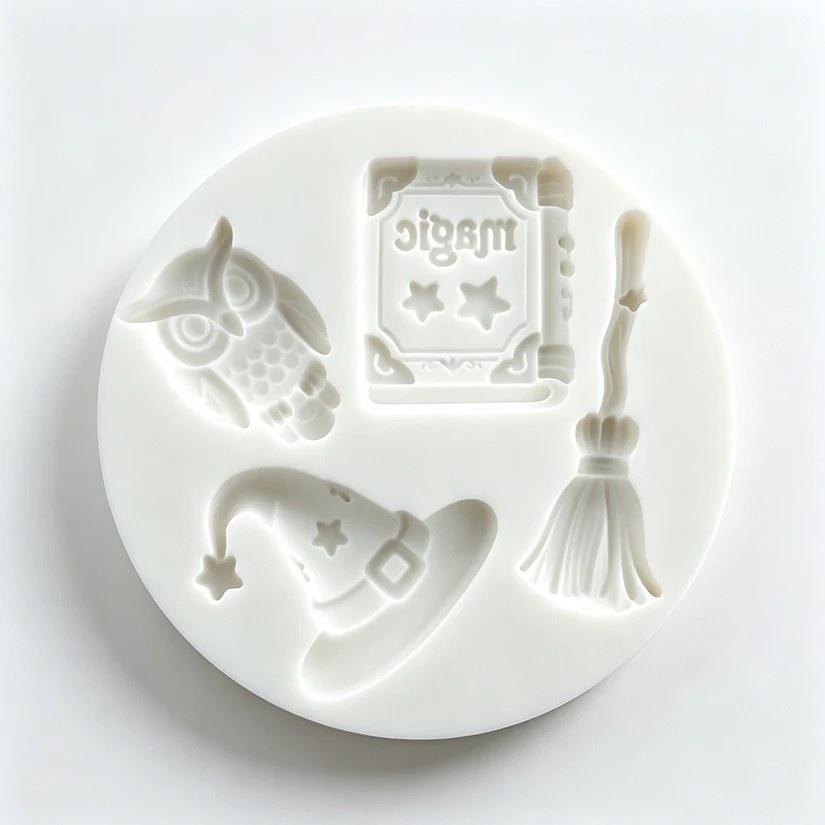 Magisches Buch Eule Silikon-Zuckergussform Cupcake-Backform Fondant-Kuchendekorationswerkzeuge 2