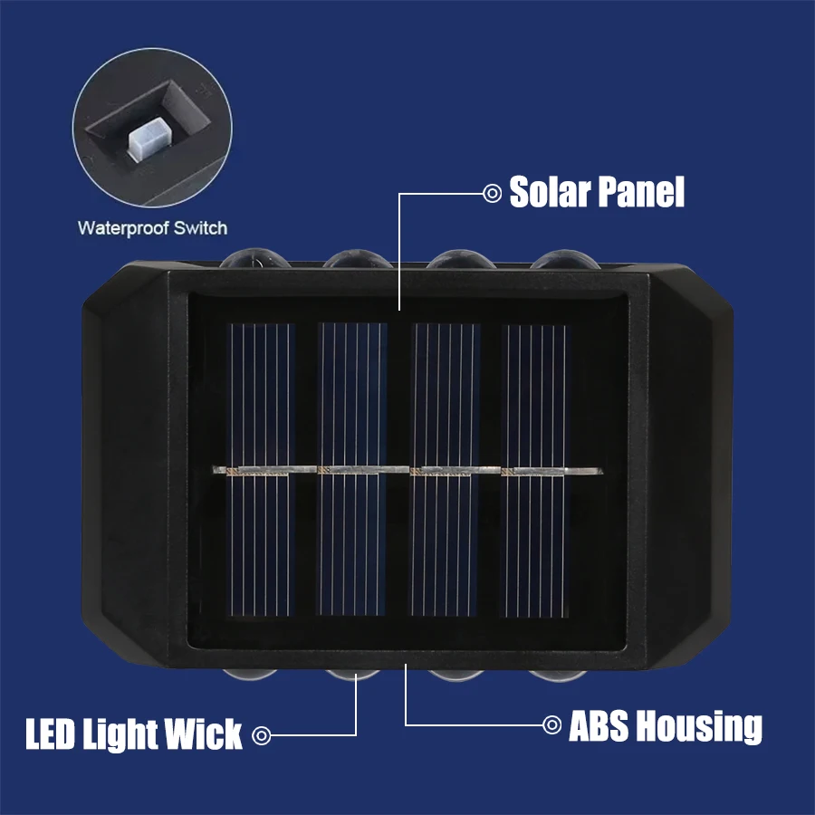 Waterproof Solar Outdoor Wall Light 3