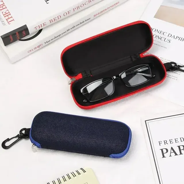 Denim Glasses Case with Zipper 4