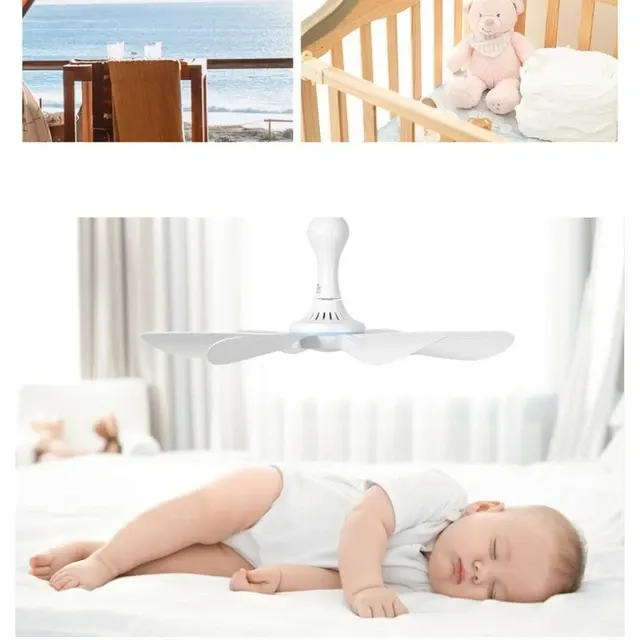 Quiet USB Ceiling Fan with Remote Control 3