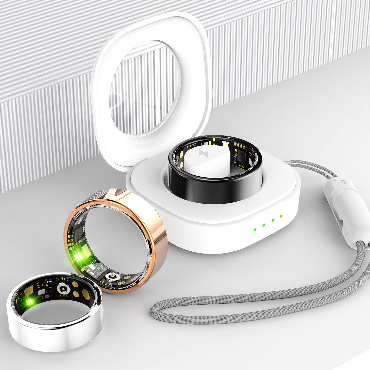 Stainless Steel IP68 Smart Ring Tracker