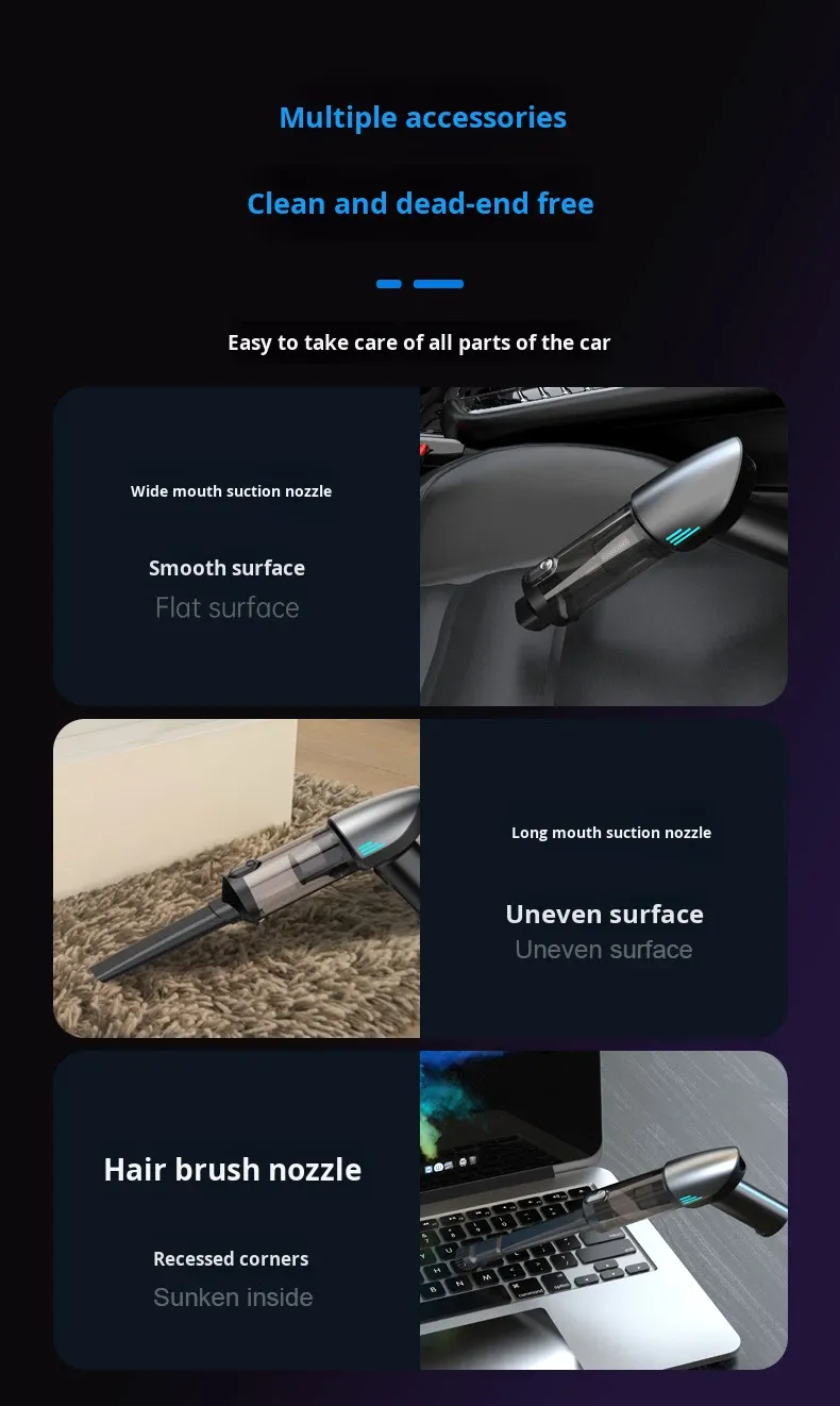 Super Powerful Handheld Wireless Mini Plastic Vacuum Cleaner 3