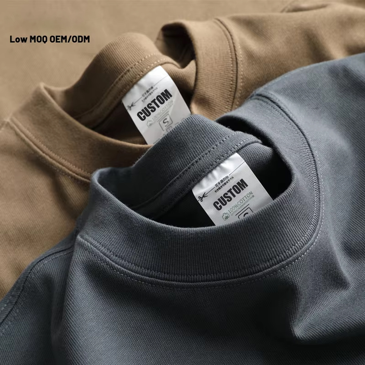 Plain Luxury Tshirt Heavyweight T-shirt Print Mock Neck