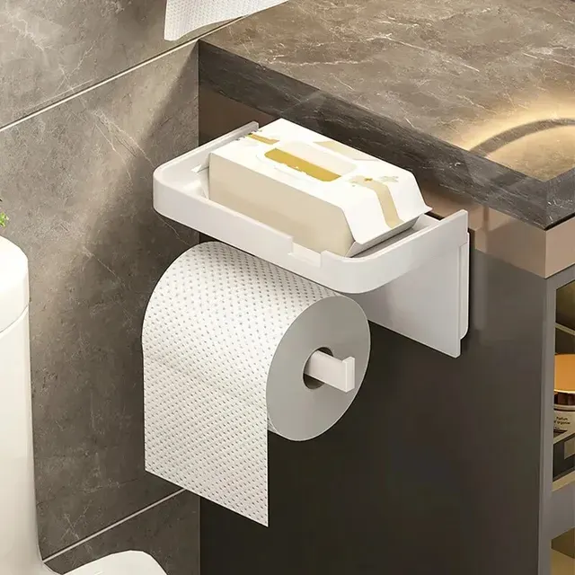 Plastic Wall-Mounted Toilet Paper Holder 3