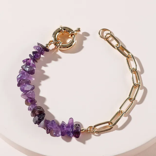 Amethyst Chain Bracelet 1