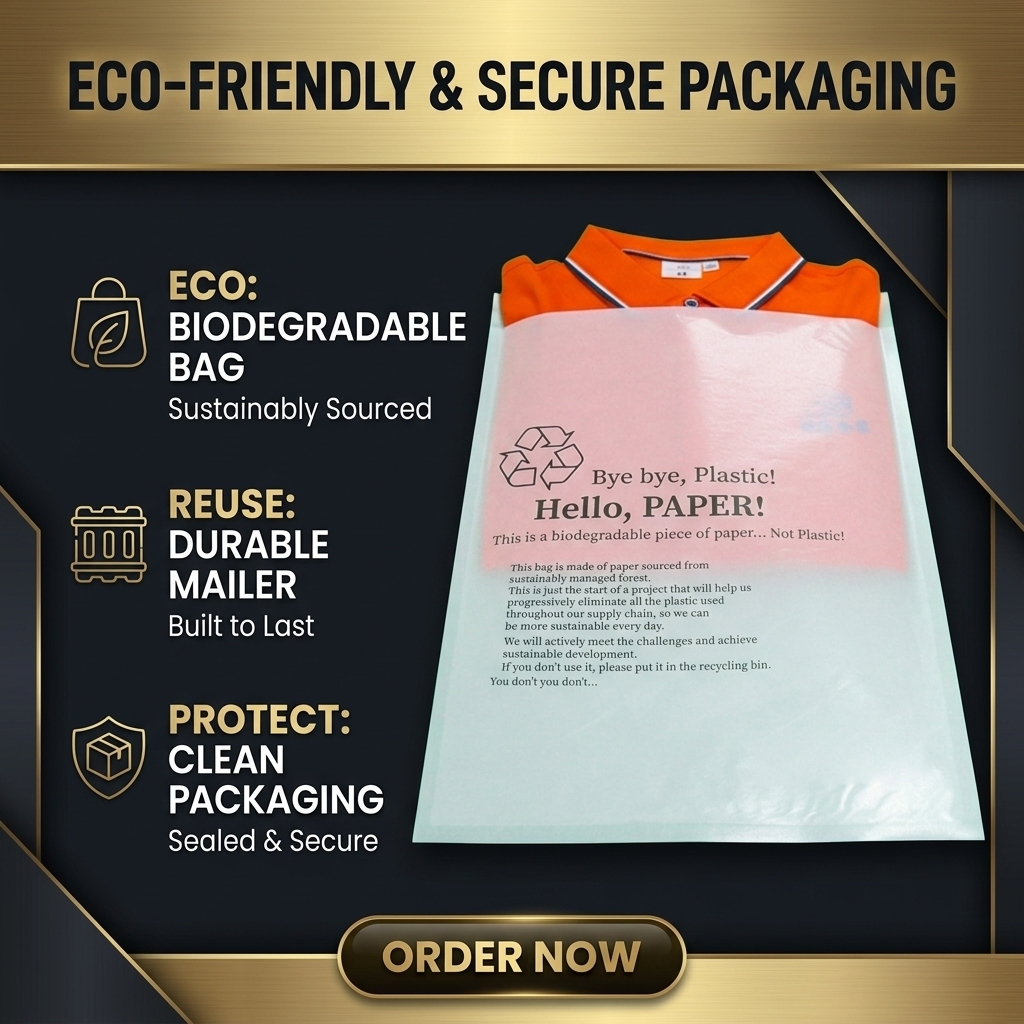 Compostable Self-Seal Bag for Shoes and Socks 2