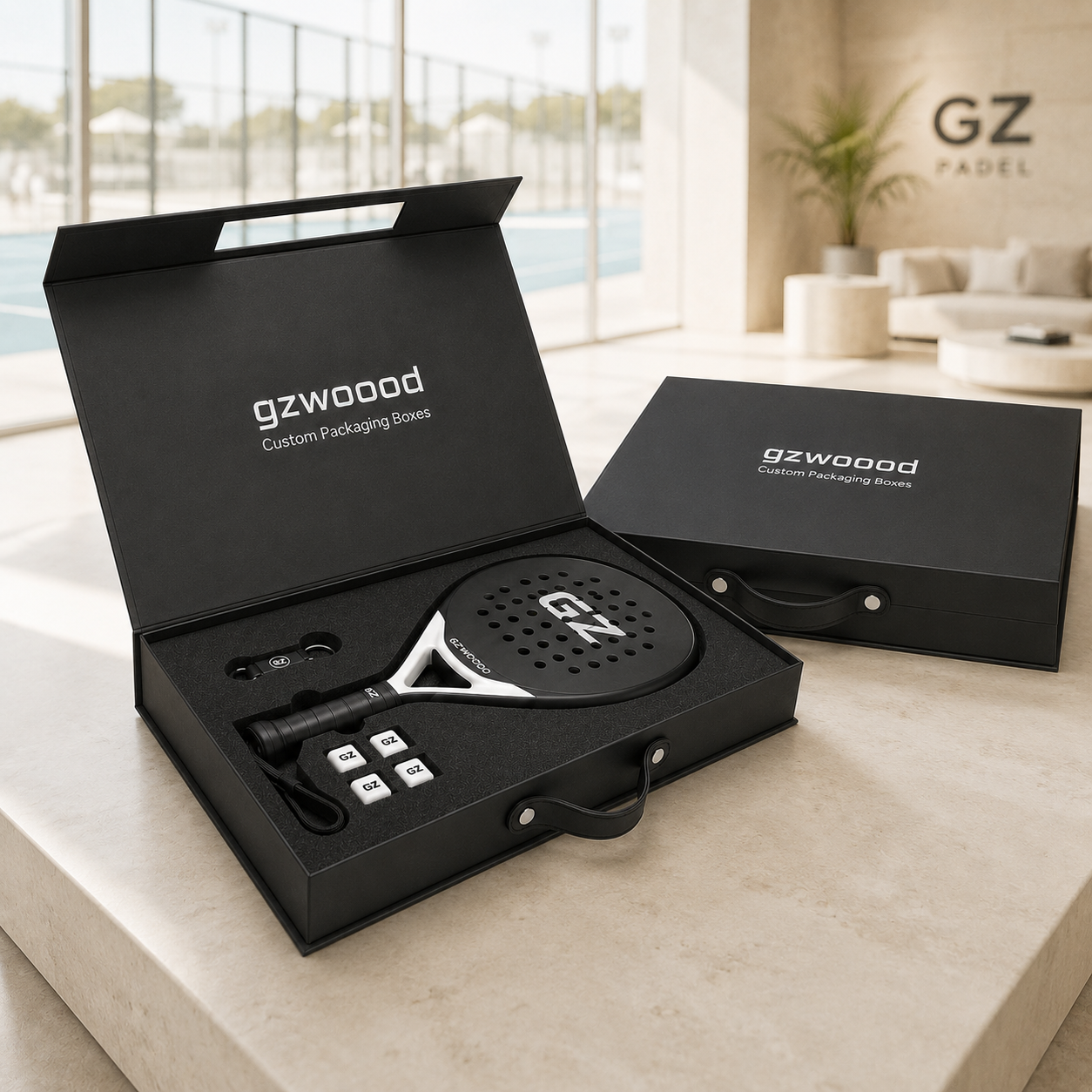 High-End Rigid Cardboard Black Matte Magnetic Closure UV
