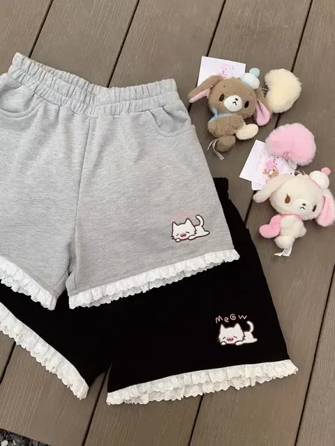 Cotton High Waist Shorts 4