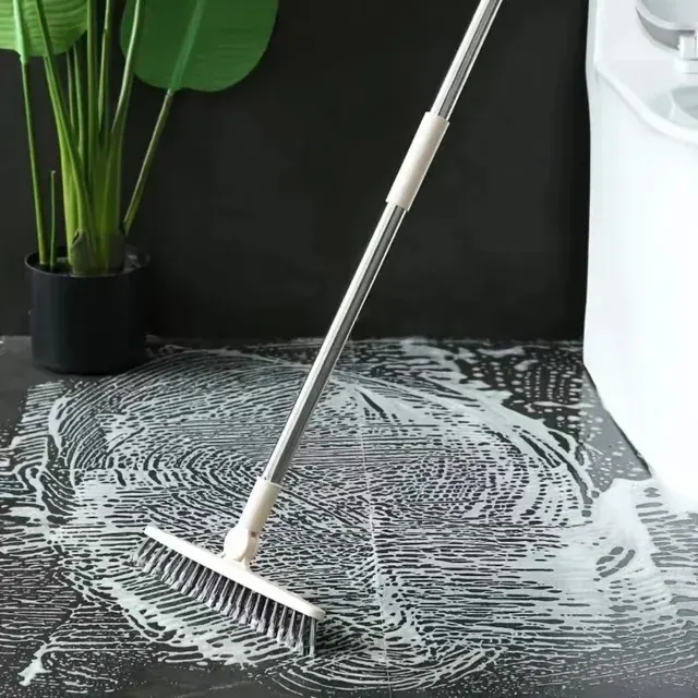 Long-Handle Hard Bristle Bathroom Brush 1