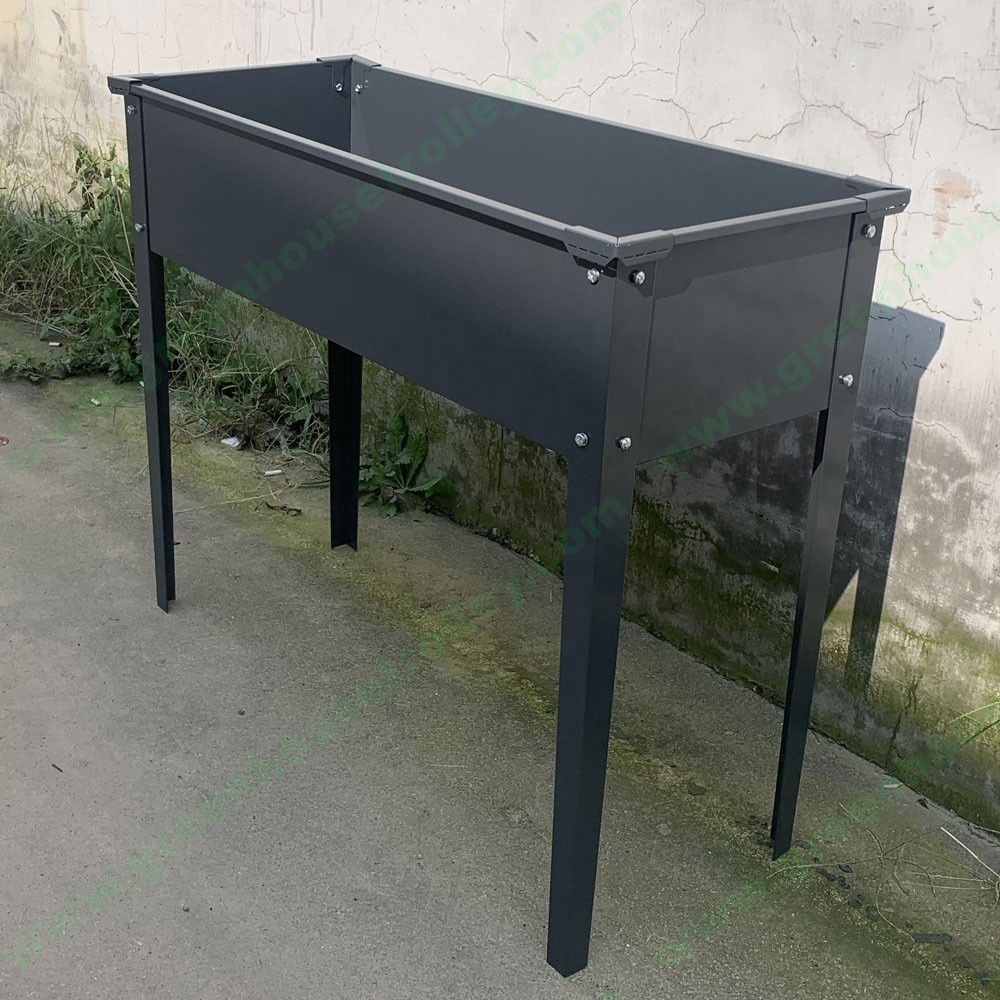Elevated Powder-Coated Steel Raised Garden Bed 2