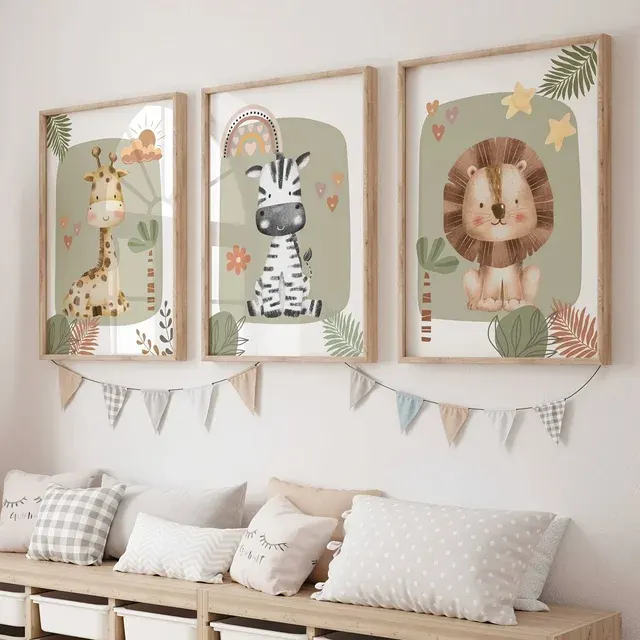 Tier-Leinwand-Wandbild-Set 1
