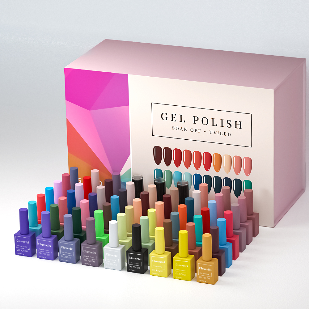 Gel Nail Polish of 60 Red Pink Brown