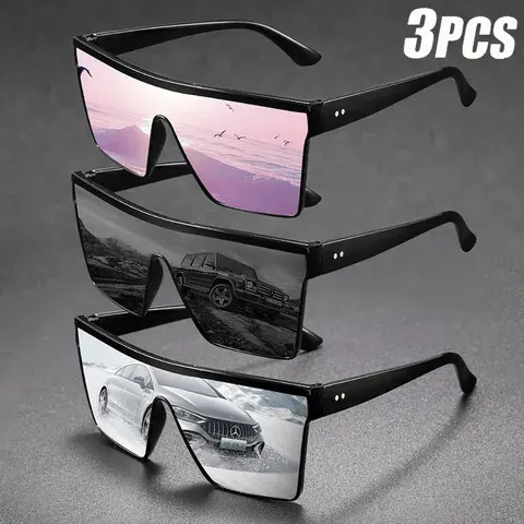Übergroße Fahrbrille mit Anti-Blend-Gläsern