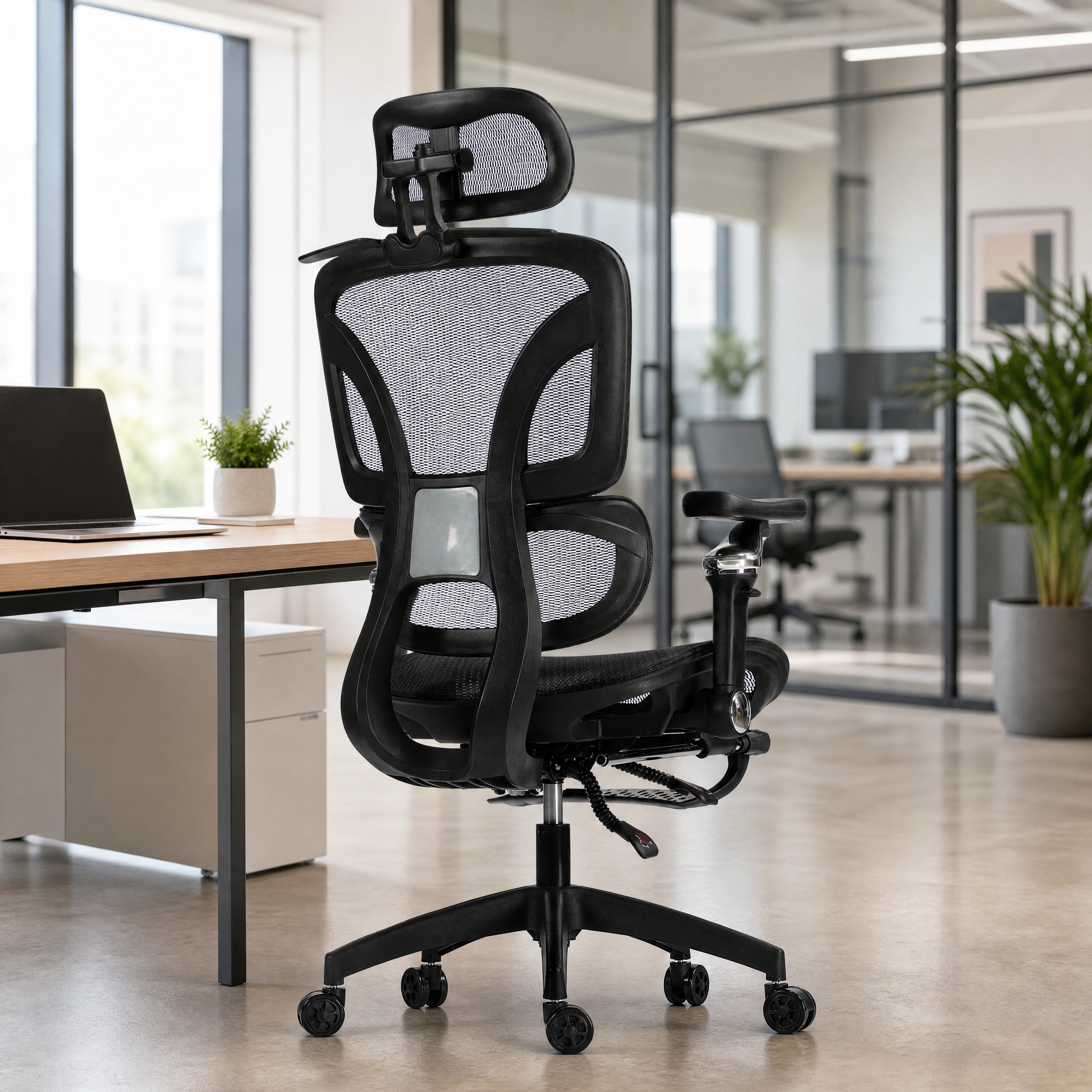Ergonomic Mesh Office Chair with Headrest 2
