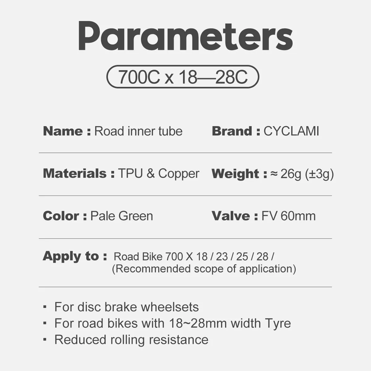 2 Stück Ultraleichtes 26 Gramm TPU-Material Fahrrads ch 2