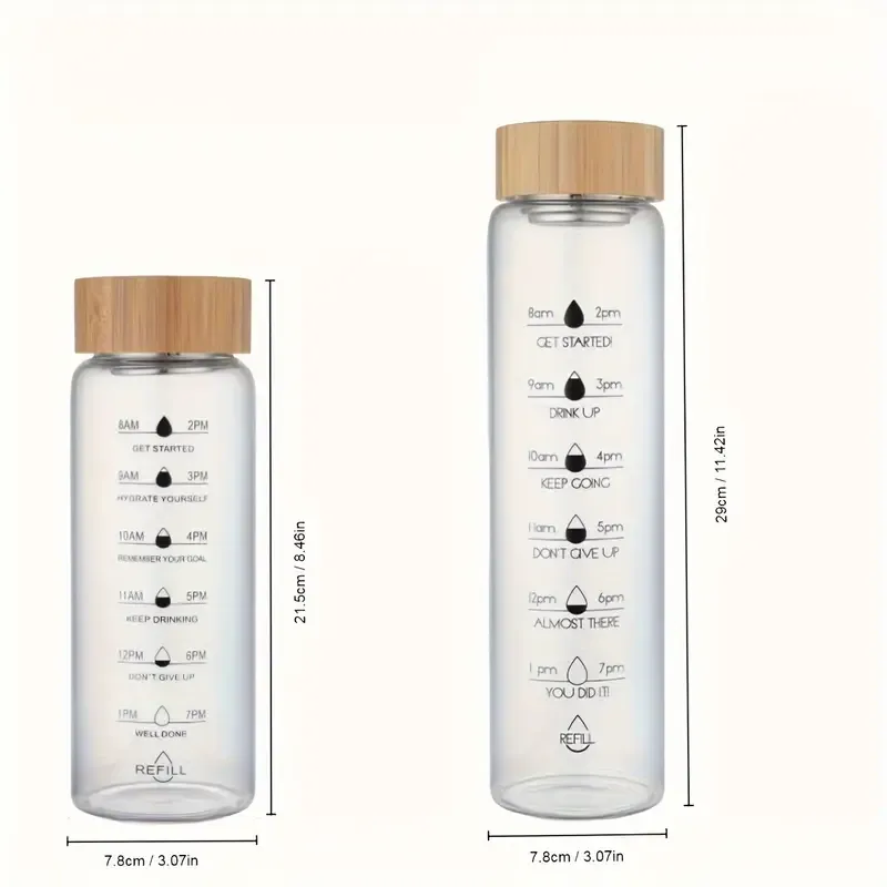Transparent 24oz 34oz Large Capacity Borosilicate Glass Water 3