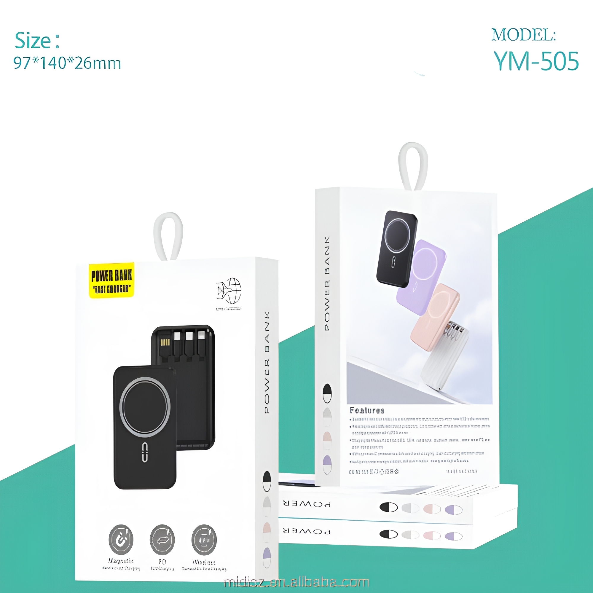 Magnetic 10000mAh USB-C Power Bank 3