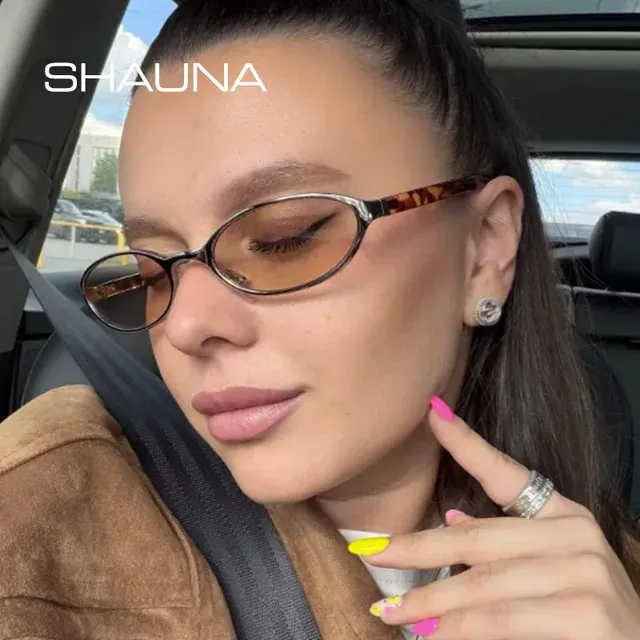 Oval Champagne Metal Sunglasses 2